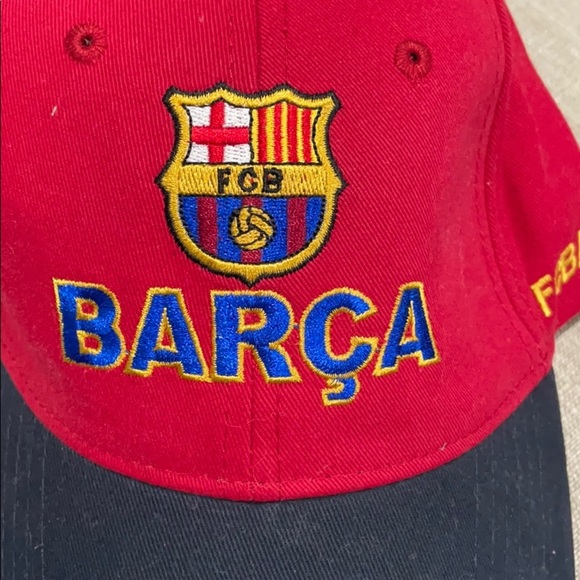 BARCA FC red Barcelona baseball hat NEW - Picture 2 of 7
